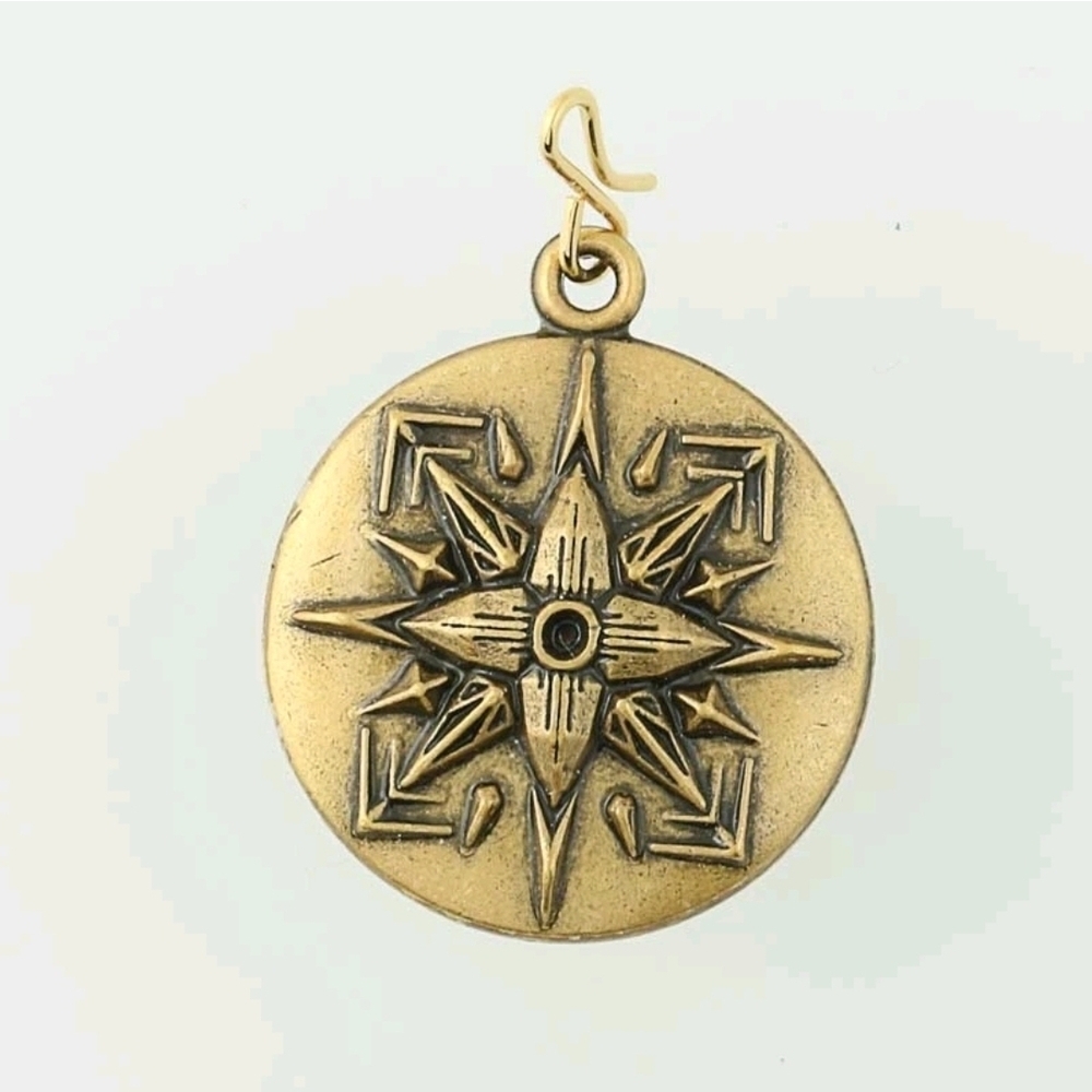 Alex and Ani Gold Rafaelian Charm Retired Healing Love Unity Star Compass New OS
